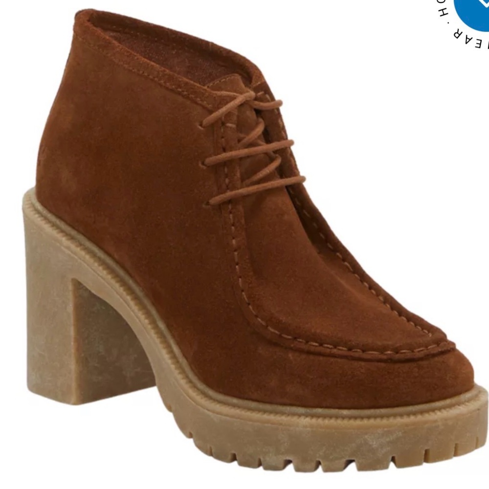 Lucky Brand Hollia Tan Suede Ankle Booties